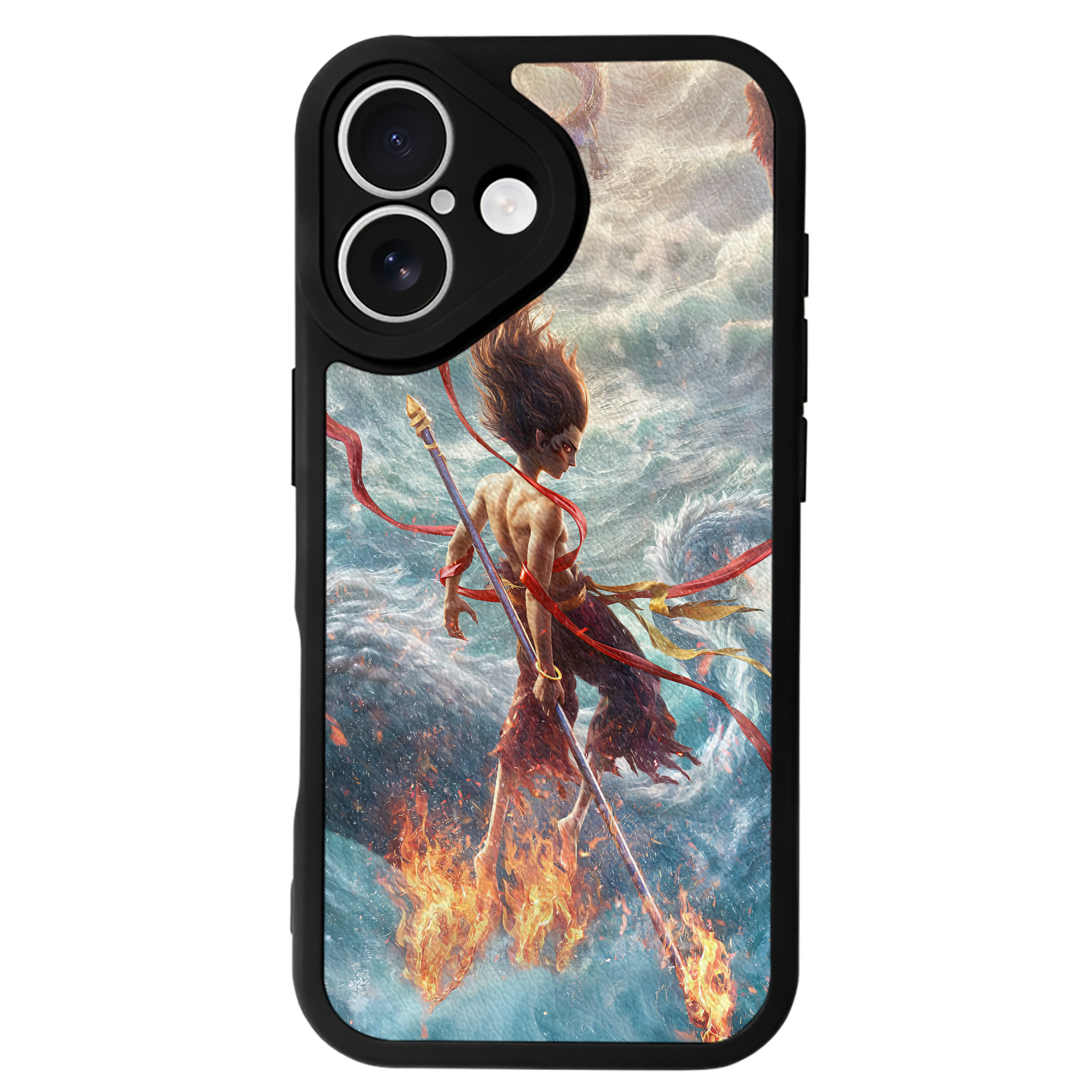 （画像用） Ne Zha 2 ナタ 魔童の大暴れ 【iPhone 16シリーズ対応】シリコンスマホケース（レザー調） 材質：シリコン